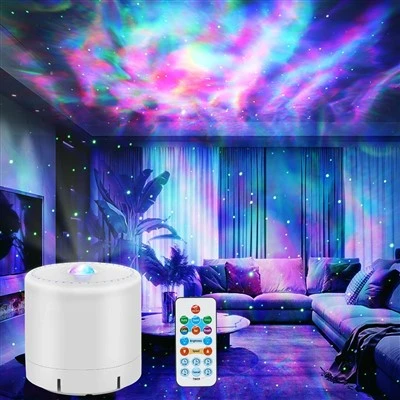 Galaxy Star-projektor med timer och fjärrkontroll